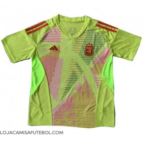 Camisa de Futebol Argentina Goleiro Equipamento Secundário Copa America 2024 Manga Curta